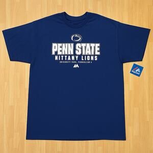 Penn State Nittany Lions T-Shirt Majestic 2XL Navy Blue New w/ Tags NCAA